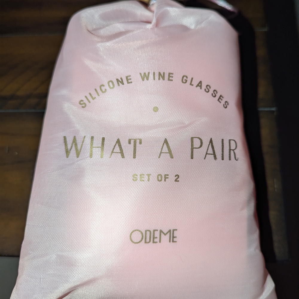 Odeme Pink Silicone Wine Glass Set